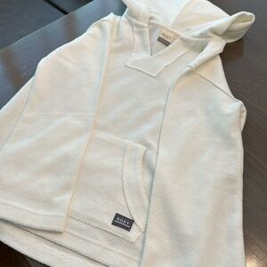 Cream long sleeve beach hoodie